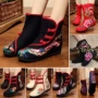 Mùa xuân và mùa thu mới tuổi Bắc Kinh giày gió quốc gia thêu giày phong cách Trung Quốc khởi động ngắn của phụ nữ nhảy duy nhất mẹ vải khởi động chelsea boot nữ