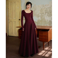 Цветное дизайнерское длинное весеннее платье с рукавами, длина макси, длинный рукав