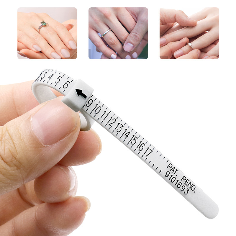 Reusable Ruler Finger Coil Size Measuring Tool UK/US Ring Si ()