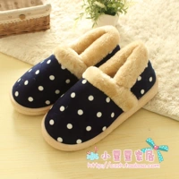 Темно-синий каблук с дотом