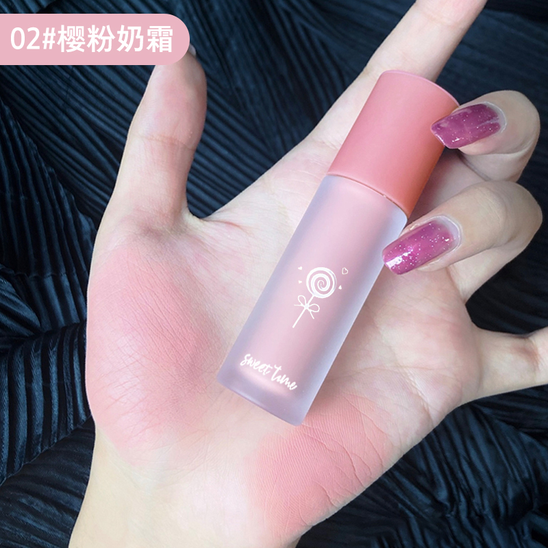 02 Cherry Powder CreamFei Xi liquid Blush Highlights Integrated disc sun-cured schoolgirl quality goods Nude makeup natural At Par Novice Minority rose