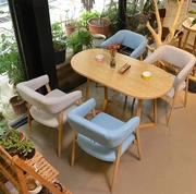 Bàn tròn kết hợp đồ nội thất căn hộ nhỏ Bắc Âu rèn sắt giải trí ghế tráng miệng cửa hàng cafe bàn ghế để thảo luận về cửa hàng đồ uống lạnh - FnB Furniture