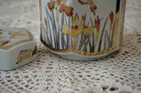 Nhật bản mạ vàng nồi gốm trà lon vẽ tay hoa và chim phương Tây bộ sưu tập trang trí nội thất cổ sản phẩm mới với chậu đồng