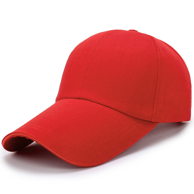 Bright Plate Solid RedHat male tide black peaked cap Korean version Versatile man summer Baseball cap female ins Chaopai leisure time Sun hat