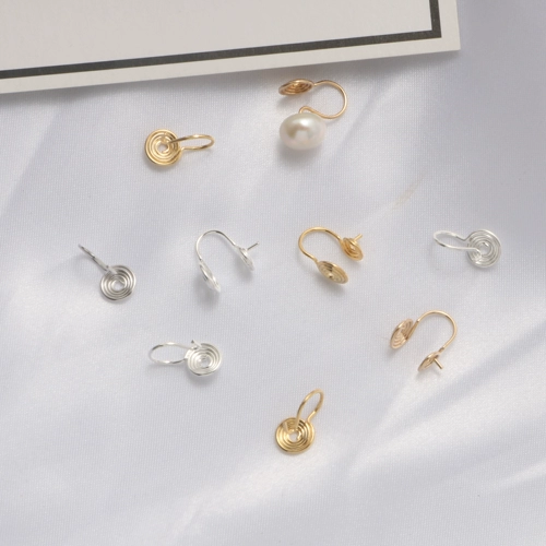 Натуральные клипсы, аксессуары, спираль от комаров ручной работы, без проколов ушей, простой и элегантный дизайн, DIY