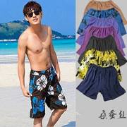 Mùa hè mới lụa lụa tinh khiết lụa của nam giới thường bãi biển quần quần short lớn ngủ quần nhà