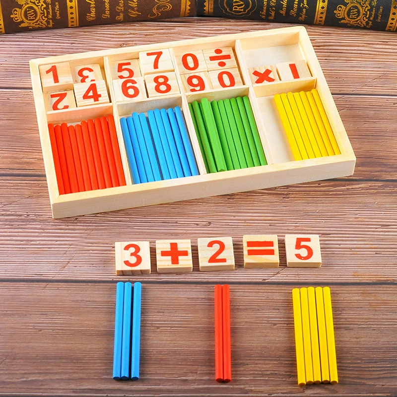 Trẻ em kỹ thuật số đếm que mẫu giáo Montessori dạy toán học hoạt động giáo dục sớm giáo dục đồ chơi giáo dục - Đồ chơi giáo dục sớm / robot