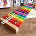 Bé mầm non giáo dục trẻ âm nhạc đồ chơi piano và tay quãng tám Giáo dục sớm trẻ em của gõ xylophone 8 quy mô 123 tuổi Đồ chơi bằng gỗ