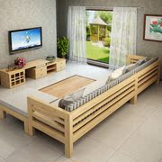 Lingxiao phòng khách xốp sofa lớp ba đơn giản lắp ráp hình chữ L lắp ráp rắn gỗ sơn căn hộ nhỏ