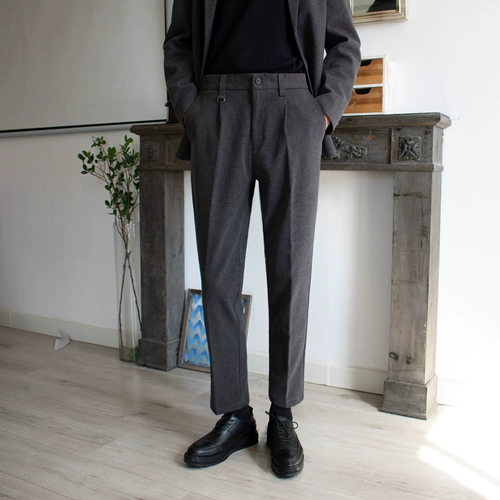 Шерстяное пальто, штаны, универсальный демисезонный костюм, увеличенная толщина