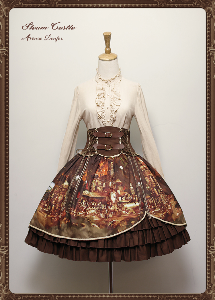 Sk Skirt【 steam castle 】 JSK / SK goods in stock * AD deer latent Dress Lolita
