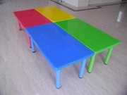 Bàn mẫu giáo đặc biệt sáu người bàn hình chữ nhật bàn ghế nhựa Trẻ em bóng bàn và bàn ghế bàn ghế - Phòng trẻ em / Bàn ghế