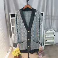 Xiao Bao Abby thế hệ 2018 mới khí giản dị thời trang hoang dã cardigan 10-14-8 áo khoác len cardigan