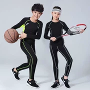 Quần thể thao trẻ em phù hợp với bé trai bóng rổ đào tạo bóng đá cô gái quần áo tốc độ thấp chạy quần áo thể dục - Quần áo tập thể hình