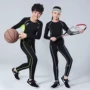 Quần thể thao trẻ em phù hợp với bé trai bóng rổ đào tạo bóng đá cô gái quần áo tốc độ thấp chạy quần áo thể dục - Quần áo tập thể hình quan tap gym