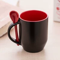 Черный красный трансформатор чашка+ложка