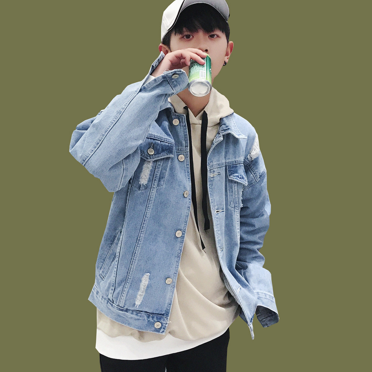 2017秋装牛仔衣男夹克男宽松外套d501-p60(控价88起)