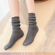 Hàn Quốc micro-flash dây ánh sáng cotton ống vớ vớ vớ vớ vớ của phụ nữ mùa thu và mùa đông nghệ thuật vớ dọc vớ vớ cotton