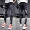 Mùa thu nam tether chín điểm quần jean Phiên bản Hàn Quốc của giới trẻ tự tu theo xu hướng quần áo nam chân quần hoang dã - Quần jean