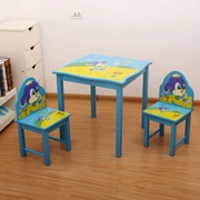 Phim hoạt hình trẻ em bàn và ghế viết bàn gỗ rắn mẫu giáo trẻ em học bàn trẻ em bàn vuông và ghế - Phòng trẻ em / Bàn ghế