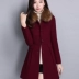 Áo khoác len nữ dài phần 2016 mùa đông mới dành cho nữ phiên bản Hàn Quốc tự trồng cộng với áo khoác len dày bằng cotton - Trung bình và dài Coat Trung bình và dài Coat