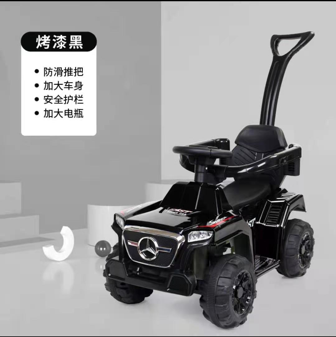 Paint Black Electric + Hand Push + Remote Controlchildren Electric vehicle Four rounds remote control Hand push child automobile 1-3-6-8 year men and women baby Seated person wheelbarrow