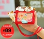 Đài Loan nhập khẩu phim hoạt hình nữ treo cổ thẻ gói xe buýt giấy phép lao động thiết lập bữa ăn gói thẻ sinh viên thẻ thiết lập ba lớp túi chính phiên bản ngang ví nữ mini cute