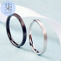 Haoyue màu đen không phai đôi nhẫn bạc sterling đôi nam nữ đôi nhẫn chữ chữ sinh nhật gửi bạn gái trang sức hipster nhẫn titan