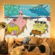 Ban Đầu Bạch Tuộc SpongeBob Hoạt Hình Treo Vải Trang Trí Tường Phòng Ngủ Sáng Tạo Nền Vải Dễ Thương Ngộ Nghĩnh Tấm Thảm