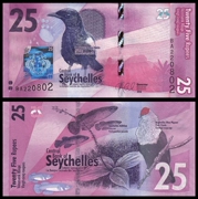 [Châu Phi] brand new UNC Seychelles 25 rupee tiền xu nước ngoài tiền giấy ngoại tệ