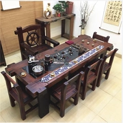Bàn ghế gỗ cũ kết hợp bàn ghế gỗ kiểu mới Trung Quốc hiện đại tối giản đồ gỗ rắn cổ bàn trà kung fu - Bàn trà