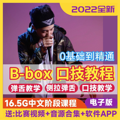 B-Box口技教程视频bbox学习Beatbox基础入门自学教学实战音乐课程-淘宝网