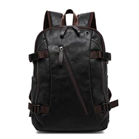 fashion style backpack men leather bag male students