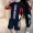 Mùa hè ngắn tay áo thun nam xu hướng set đồ với phiên bản nam Hàn Quốc của quần áo trên thương hiệu tay áo năm điểm đẹp trai - Bộ đồ