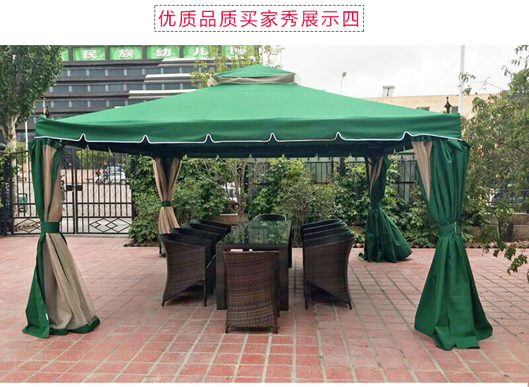 3X4m Luxury Dark Green (Including Double Curtains)Rome Tent outdoors pavilion commercial Tent garden villa courtyard Awning outdoor automobile Canopy Wedding
