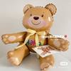 Teddy bear aluminum film balloon+ribbon