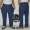 Người mẫu thu đông quần jean nam trung niên cộng với phân XL lỏng mỡ bố cao eo cao cộng nhung áo thể thao