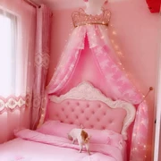Giường ngủ rèm sợi rèm trẻ em phòng công chúa Hàn Quốc muỗi lưới màn giường ngủ rèm trang trí rèm châu Âu vương miện giường giàn - Bed Skirts & Valances