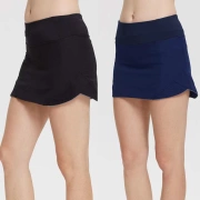 Thể thao váy ngắn nữ mùa hè chạy thể dục marathon giả hai mảnh quần vợt cầu lông váy cỡ lớn váy giản dị - Trang phục thể thao