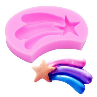 Rainbow Silicone MoldSugar cake Chocolates Silica gel mold Starfish clocks and watches Conch Half block Chocolates Button Hollow out five-pointed star love