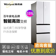 Whirlpool BCD-320WMGBW Tủ lạnh nhiều cửa của Pháp Làm mát bằng không khí polka trắng - Tủ lạnh