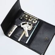 LANSPACE da màu xanh da túi chìa khóa của nam giới da đơn giản túi chìa khóa xe của phụ nữ handmade hàng da