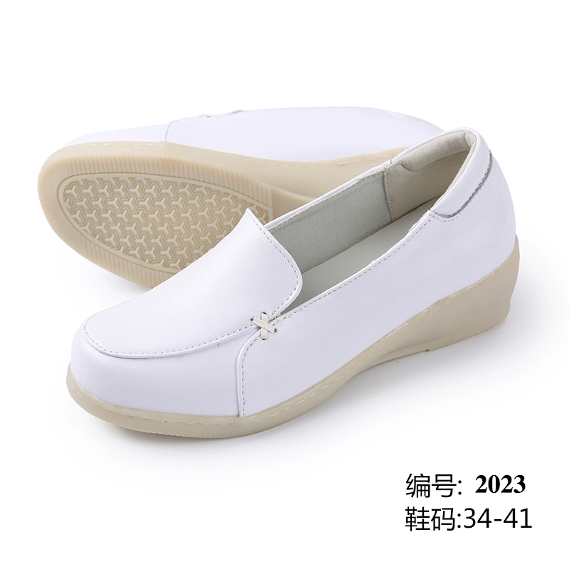 Sục y khoa- giày nữ gân bò - giày y tá trắng đơn giản- giày búp bê nữ  thoáng khí - giày y tá chất lượng cao, đế mềm 