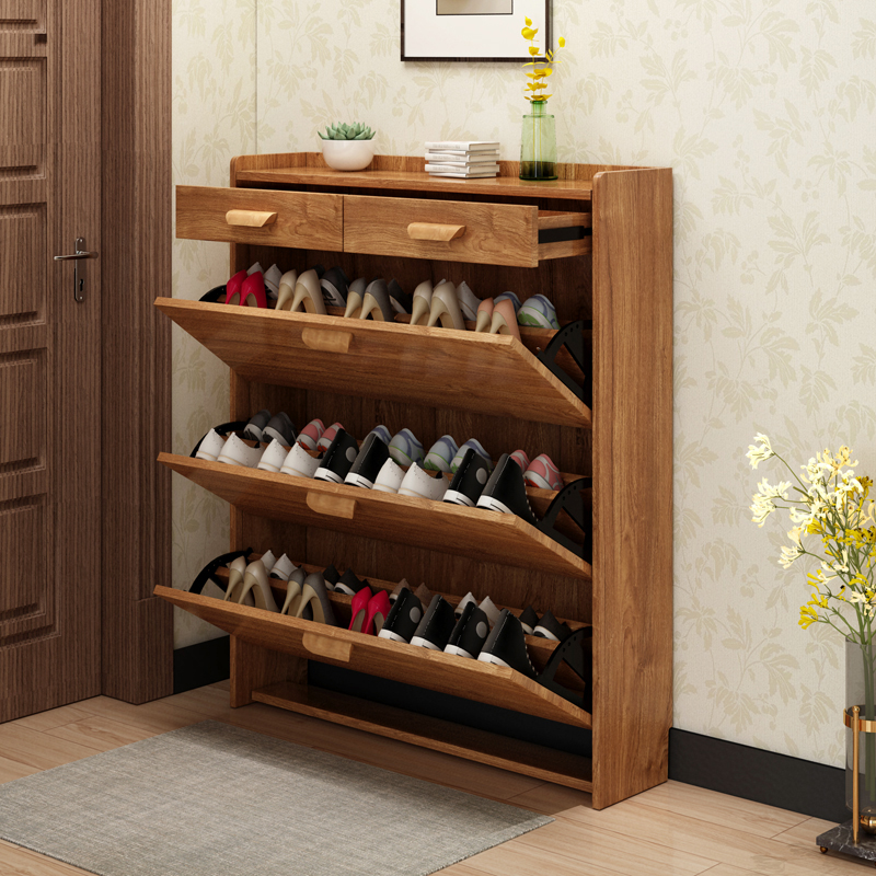 Giày đỉnh mỏng tủ sảnh tối giản hiện đại với khói gỗ màu tiết kiệm đơn giản và nhà tiết kiệm không gian
