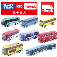 TOMY Mái vòm hợp kim xe mô hình đồ chơi Xe buýt TOMICA xe khách Mercedes-Benz FAW tham quan xe buýt hai tầng - Chế độ tĩnh bộ xếp hình cho bé