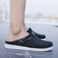 Birds Nest Hole Shoes Men Summer Mới chống trượt Thở lười biếng Casual Net Bánh mì Đầu nhựa Bãi biển - Sandal shop giày nam