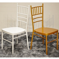 Белый бамбуковый стул, золотое свадебное кресло, свадебное кресло на открытом воздухе, гостевой хрустальный прозрачный стул реквизит
