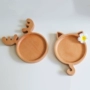 Bộ đồ ăn bằng gỗ Nhật Bản trẻ em sáng tạo phim hoạt hình tấm ăn tối tấm cơm tấm lưới tấm khay khay gạc mèo con - Đồ ăn tối khay đựng đồ ăn dặm cho bé