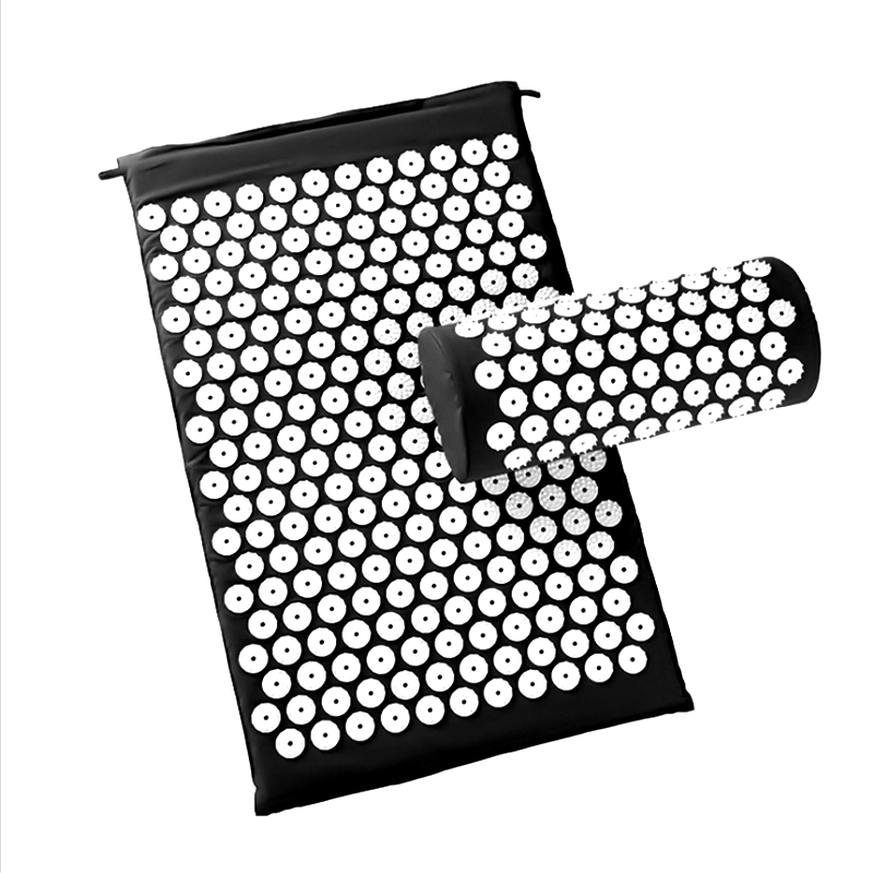 Black Needle Pad + Headrestyoga Massage cushion acupuncture Massage cushion Yoga Mat acupoint Massage cushion acupuncture Cushions acupuncture pillow Back Massage cushion