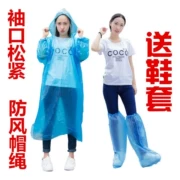 Lướt poncho du lịch gia cố áo mưa dùng một lần nút mũ dây đơn mưa quần cắm trại nam và nữ người lớn không thấm nước